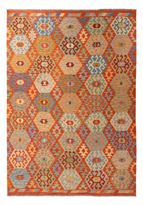Kelim Carpet - Splash - 301 x 206 cm - flerfärgad
