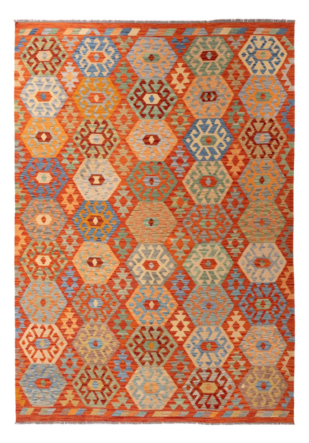 Kelim Carpet - Splash - 301 x 206 cm - flerfärgad