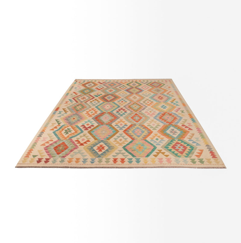 Kelim Carpet - Splash - 298 x 205 cm - flerfärgad