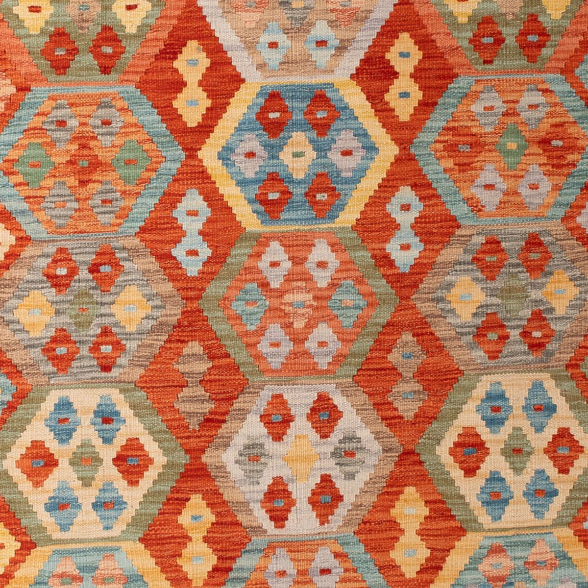 Kelim Carpet - Splash - 305 x 207 cm - flerfärgad