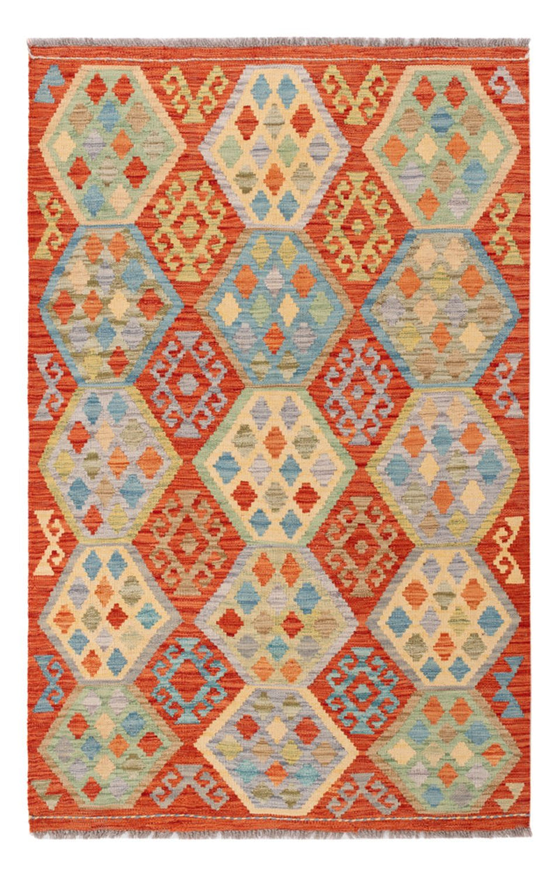 Kelim Carpet - Splash - 186 x 122 cm - flerfärgad