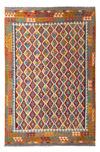 Kelim Carpet - Splash - 307 x 205 cm - flerfärgad