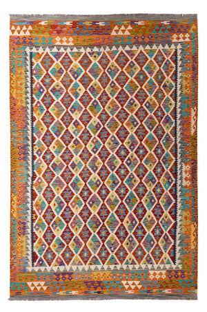 Kelim Carpet - Splash - 307 x 205 cm - flerfärgad