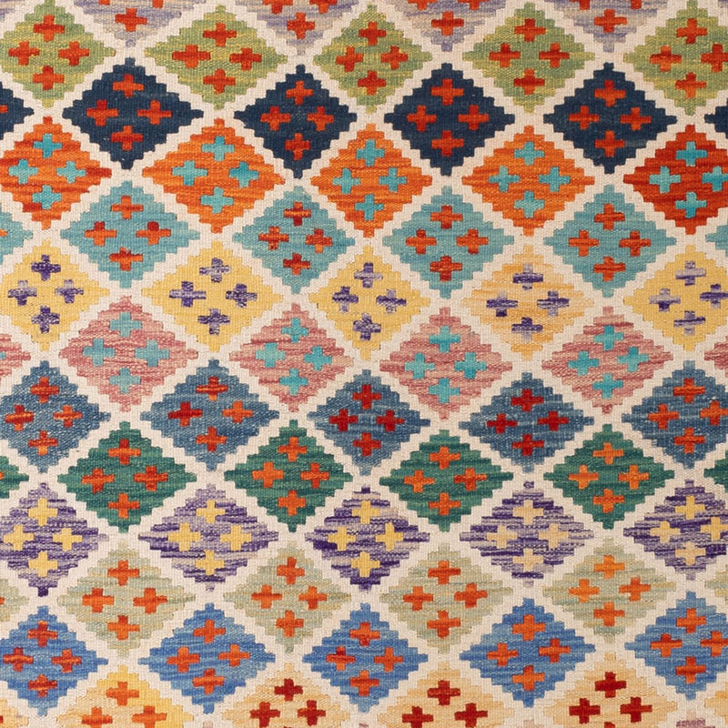 Kelim Carpet - Splash - 304 x 209 cm - flerfärgad