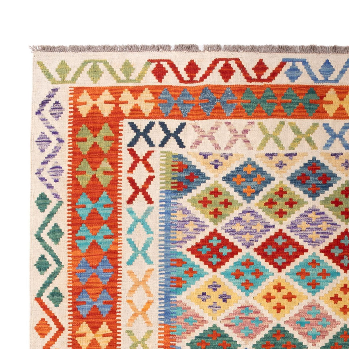 Kelim Carpet - Splash - 304 x 209 cm - flerfärgad