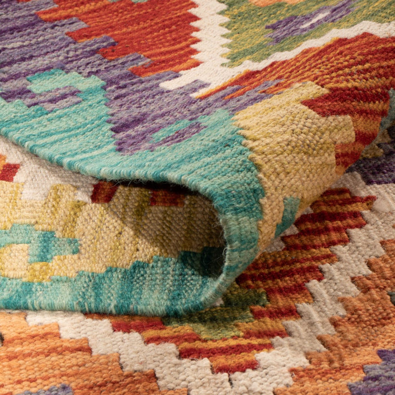 Kelim Carpet - Splash - 293 x 213 cm - flerfärgad