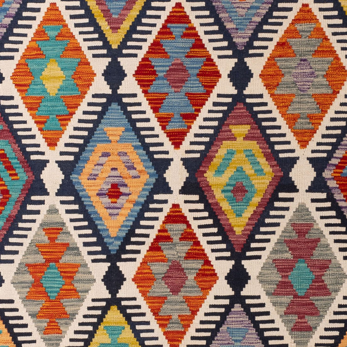 Kelim Carpet - Splash - 308 x 205 cm - flerfärgad