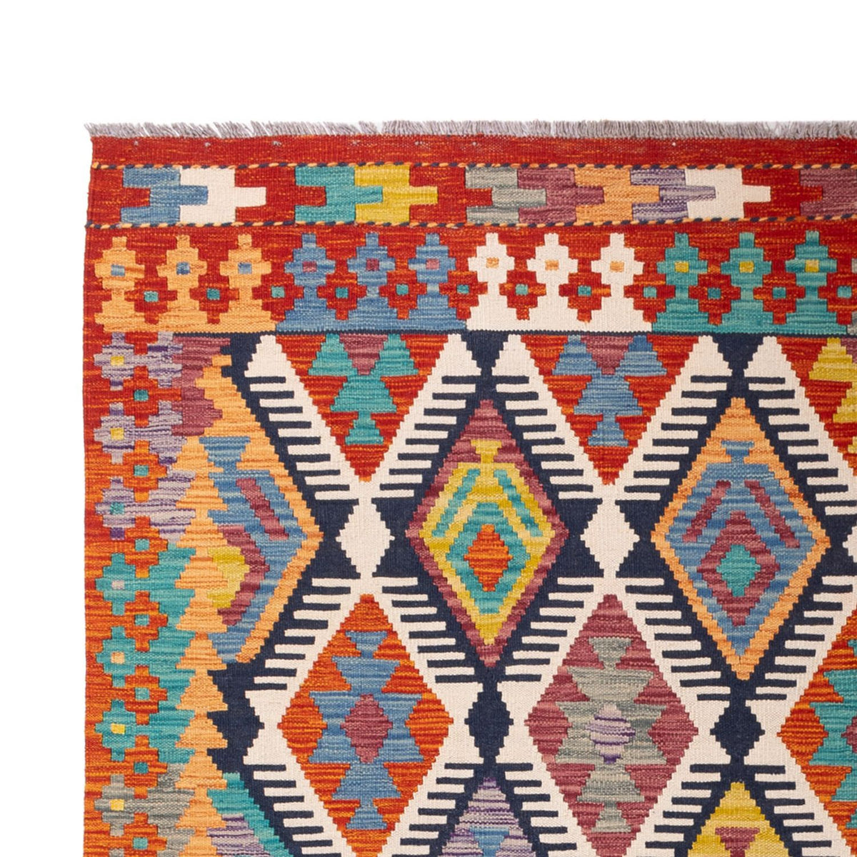 Kelim Carpet - Splash - 308 x 205 cm - flerfärgad