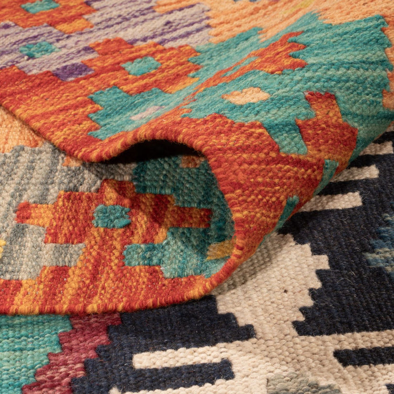 Kelim Carpet - Splash - 308 x 205 cm - flerfärgad