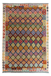 Kelim Carpet - Splash - 298 x 206 cm - flerfärgad