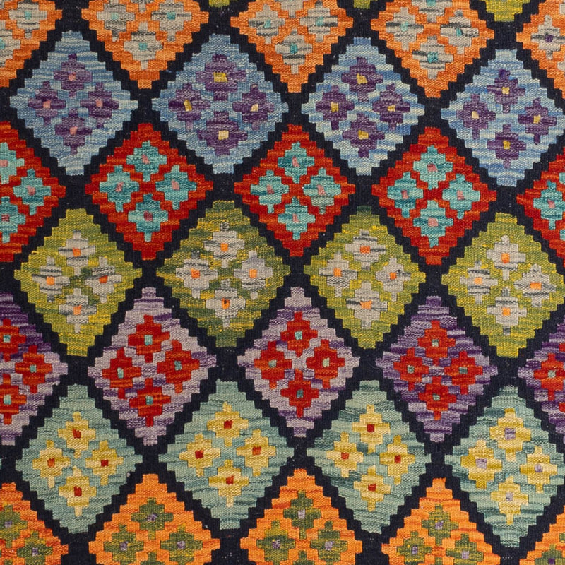 Kelim Carpet - Splash - 298 x 206 cm - flerfärgad