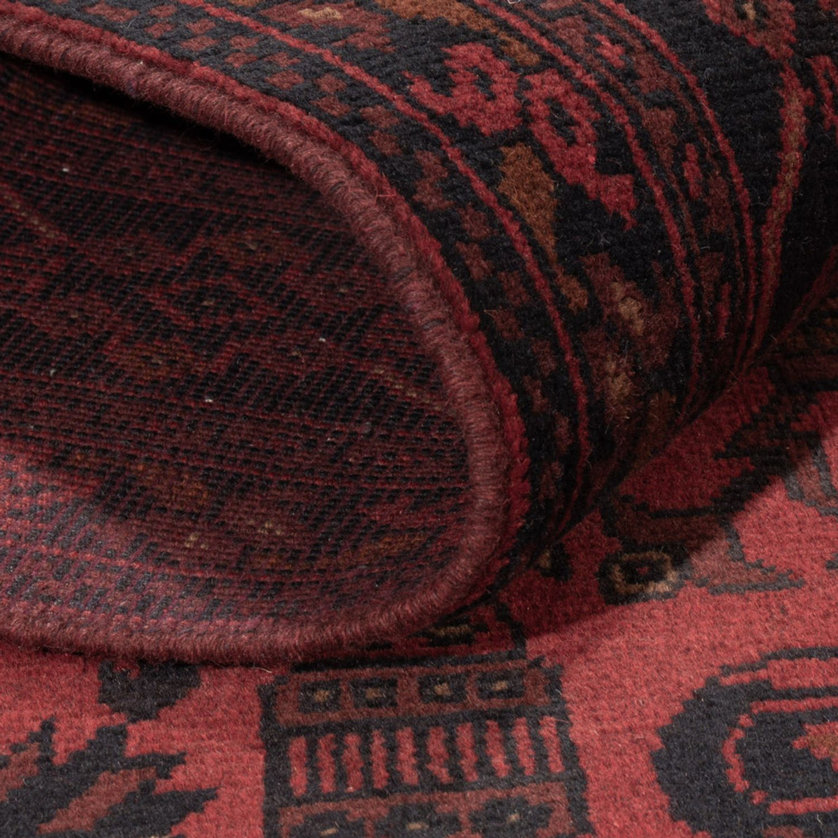 Afghansk matta - Kunduz - 197 x 128 cm - röd