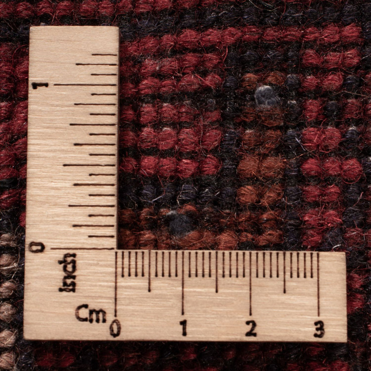 Afghansk matta - Kunduz - 191 x 127 cm - mörkröd