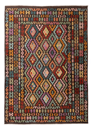 Kelim Carpet - Splash - 303 x 210 cm - flerfärgad