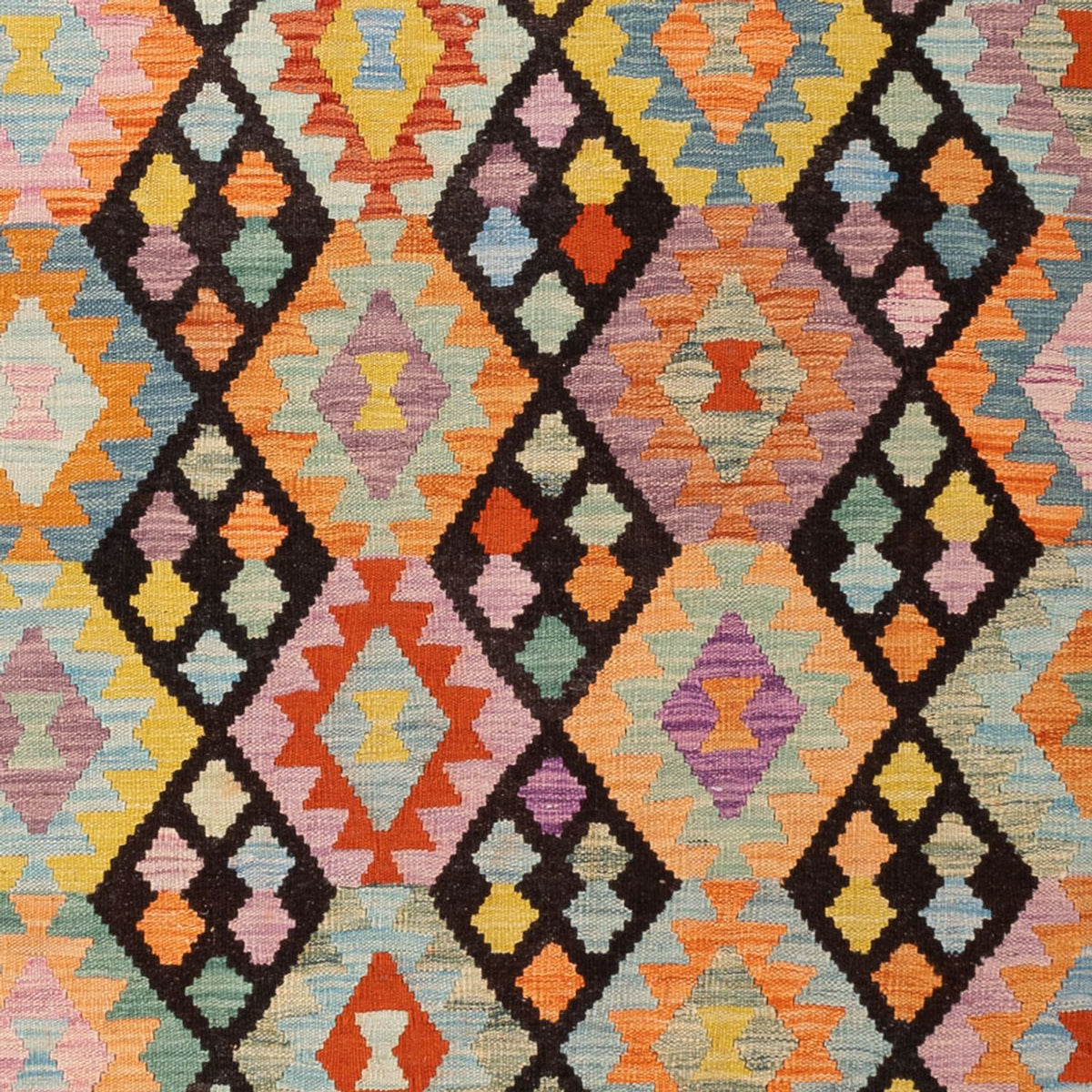 Kelim Carpet - Splash - 300 x 205 cm - flerfärgad