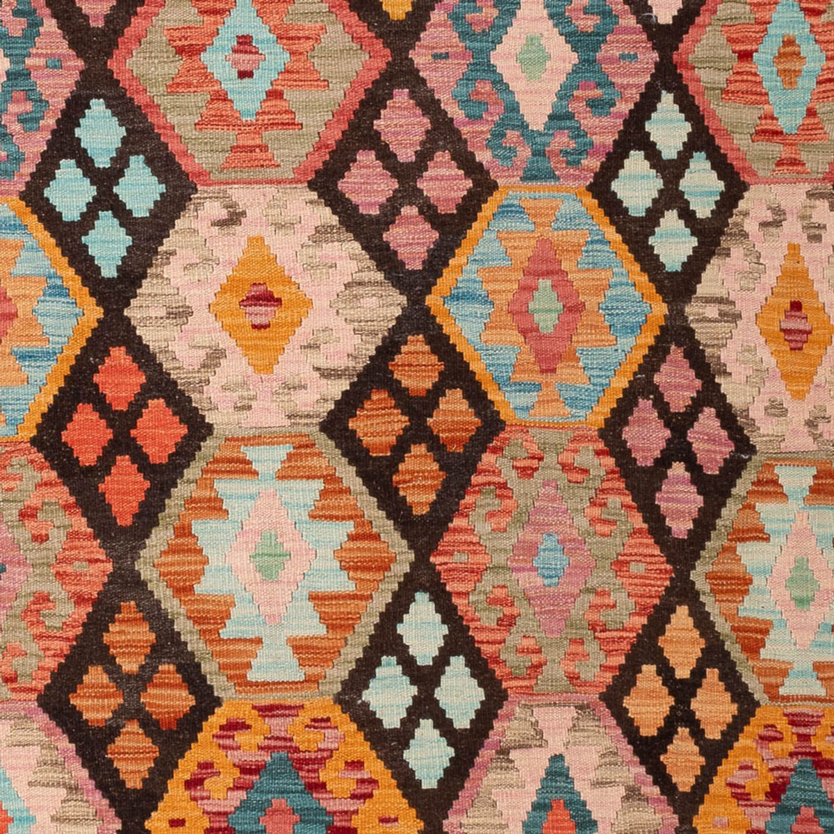 Kelim Carpet - Splash - 306 x 209 cm - flerfärgad