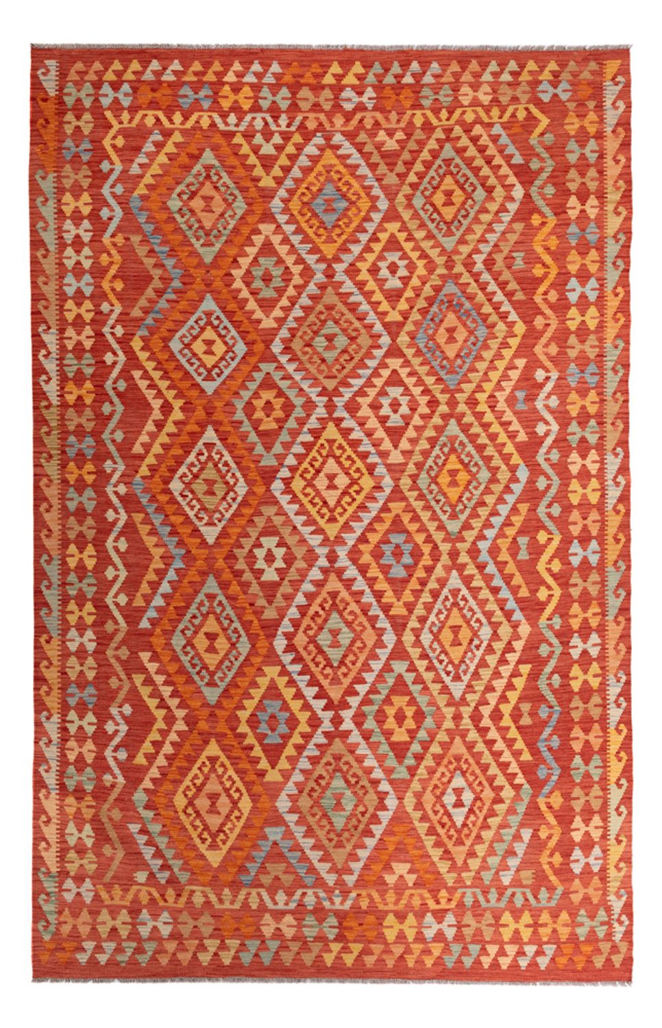 Kelim Carpet - Splash - 306 x 194 cm - flerfärgad