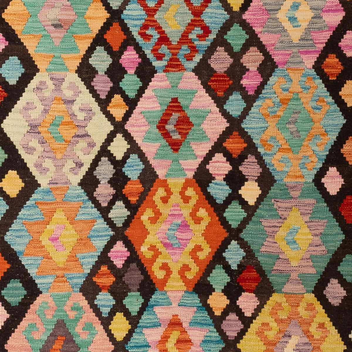 Kelim Carpet - Splash - 291 x 197 cm - flerfärgad