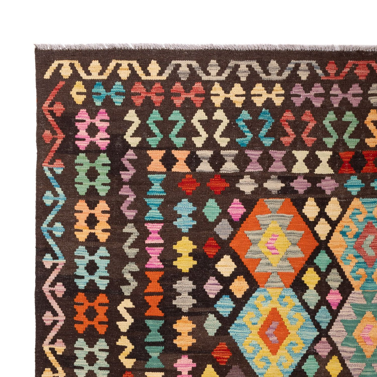 Kelim Carpet - Splash - 291 x 197 cm - flerfärgad