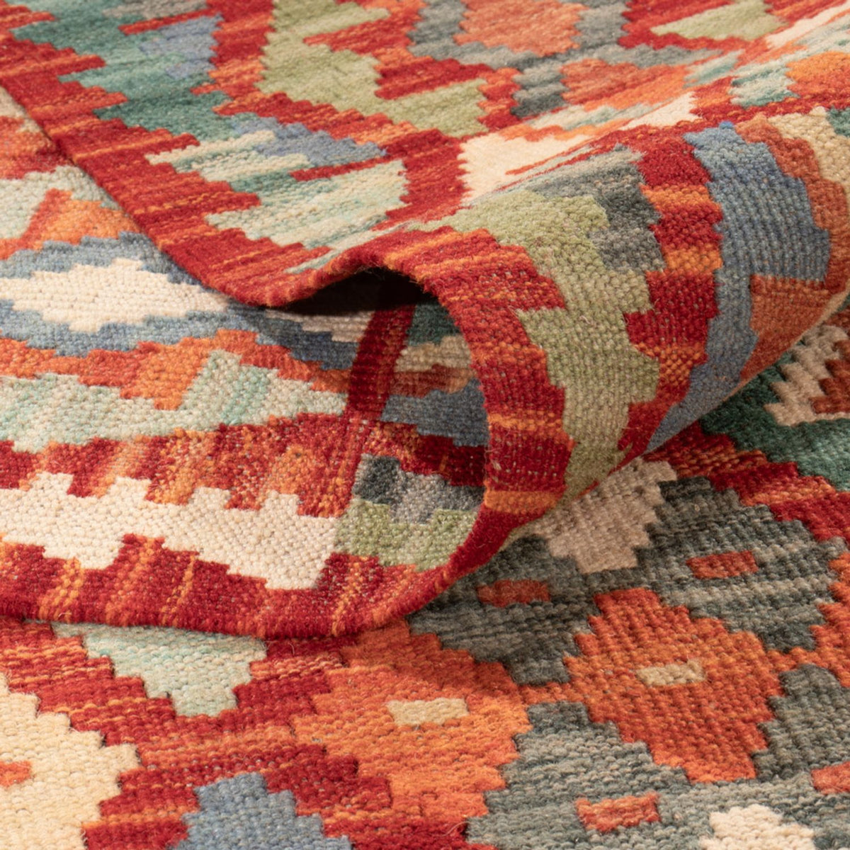 Kelim Carpet - Splash - 294 x 213 cm - flerfärgad