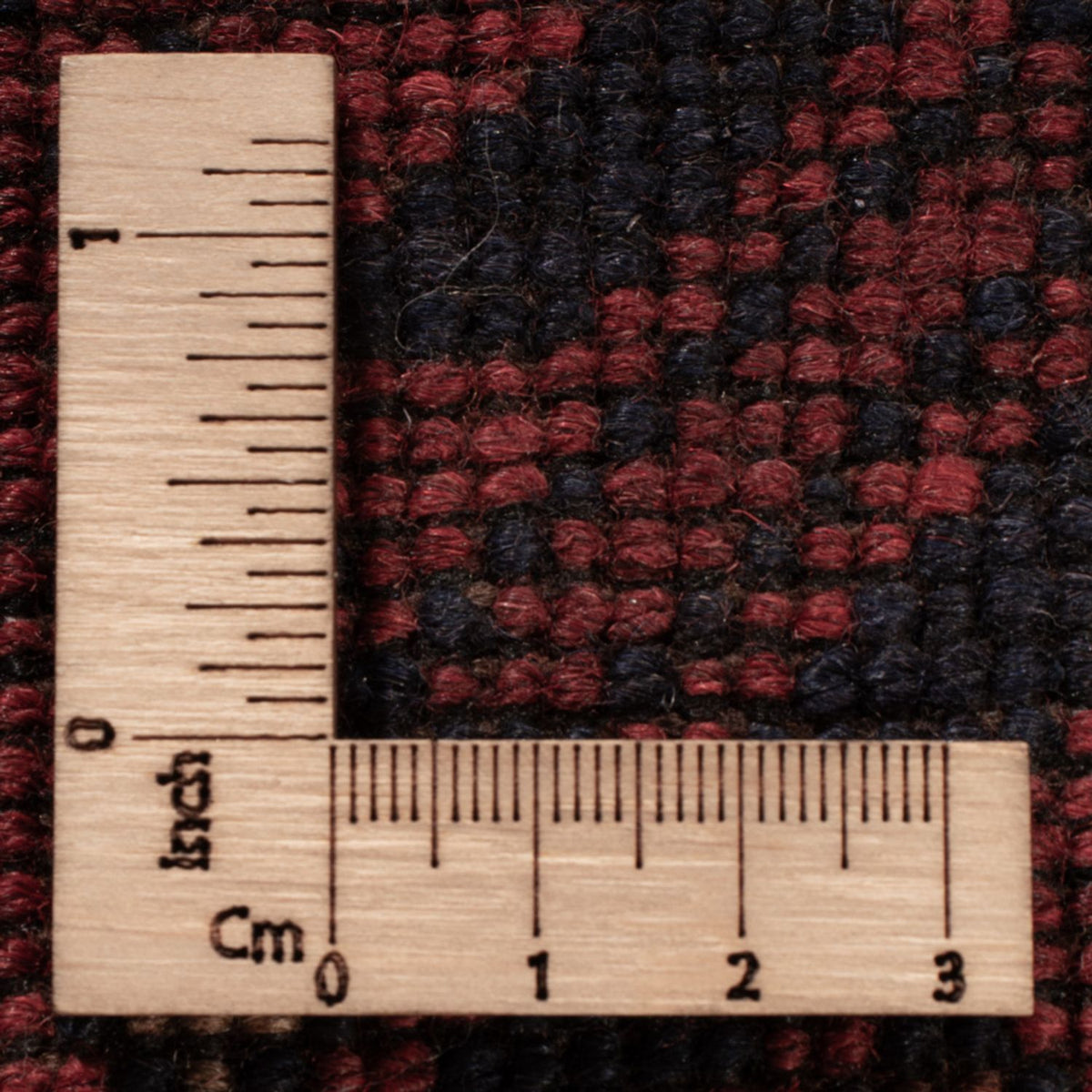 Afghansk matta - Kunduz - 199 x 132 cm - mörkröd