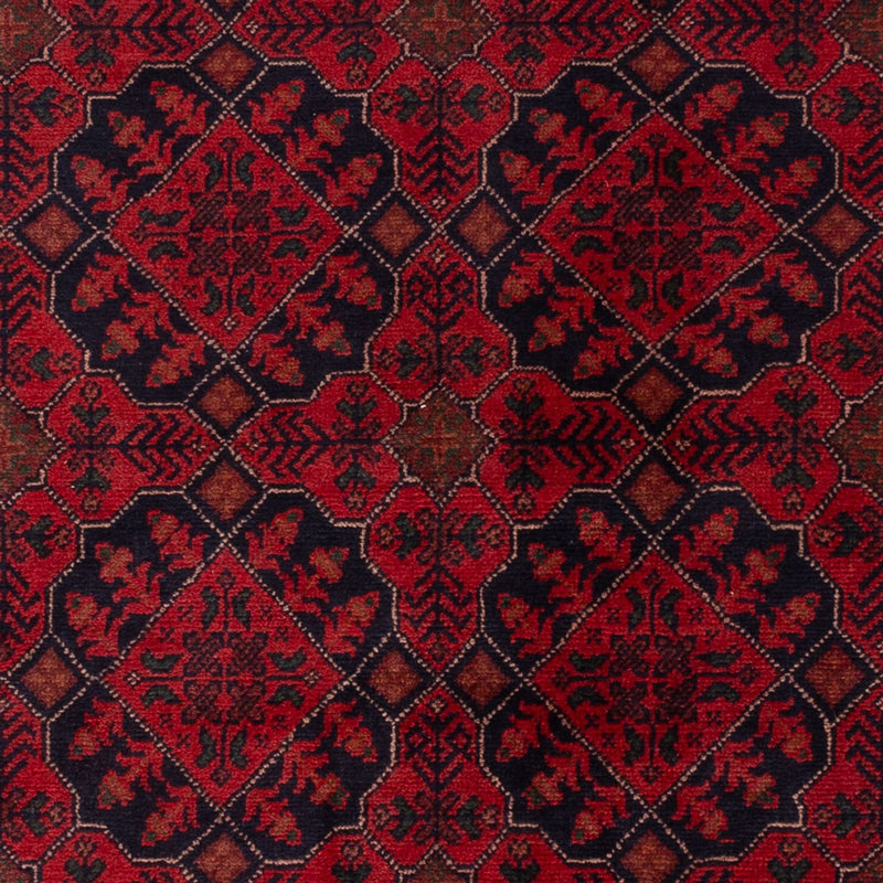 Afghansk matta - Kunduz - 198 x 125 cm - mörkröd