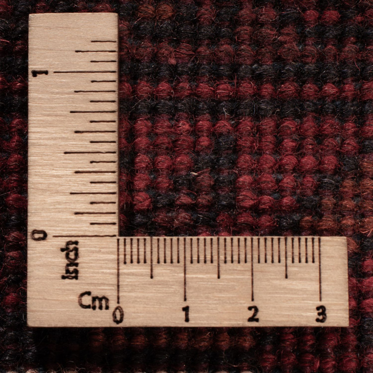 Afghansk matta - Kunduz - 198 x 125 cm - mörkröd