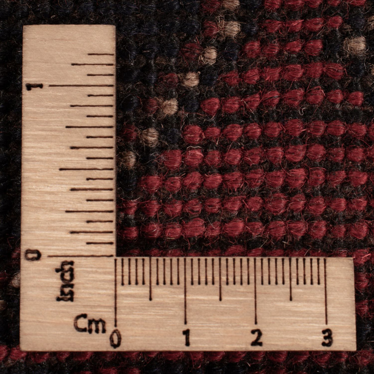 Afghansk matta - Kunduz - 197 x 121 cm - mörkröd