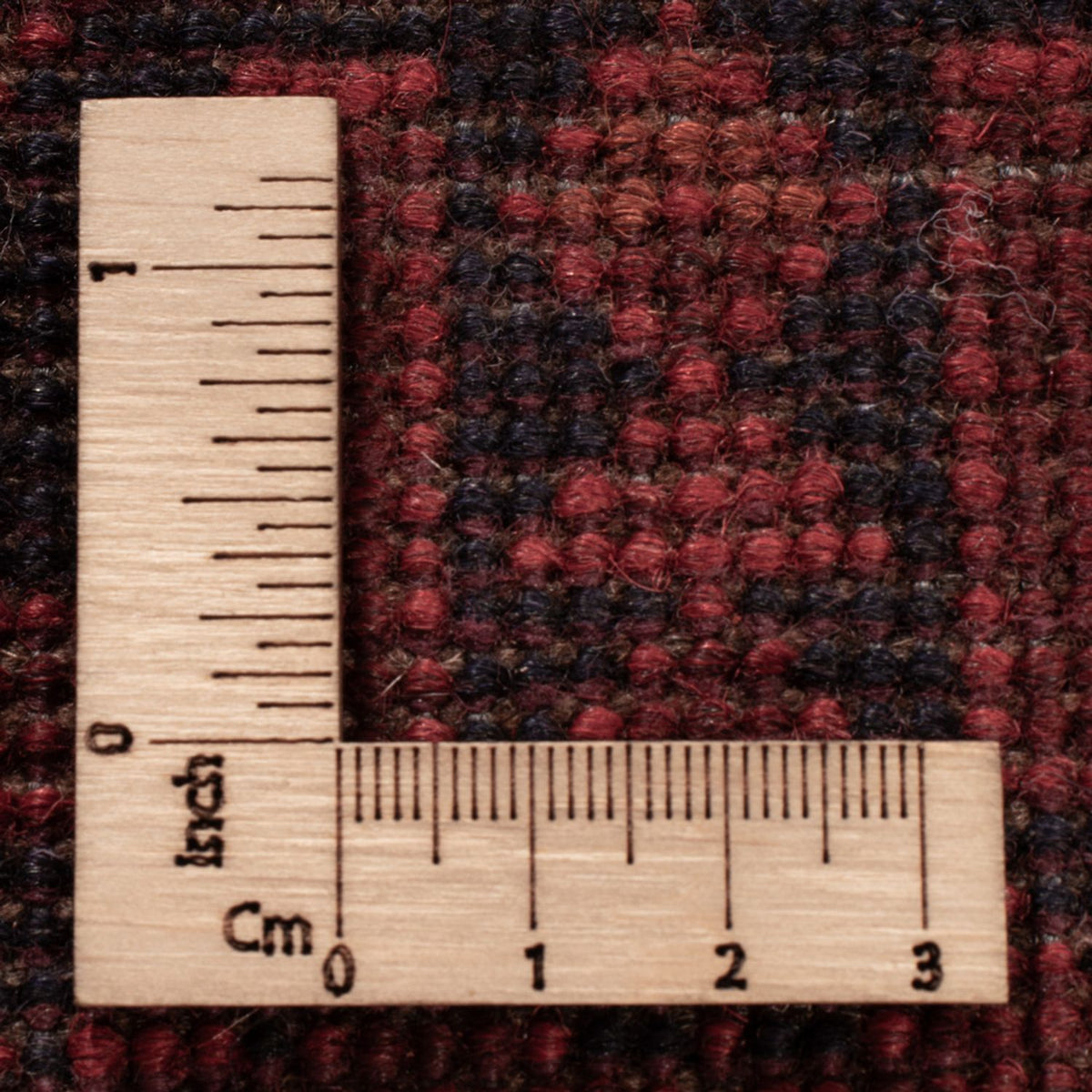 Afghansk matta - Kunduz - 194 x 133 cm - mörkröd