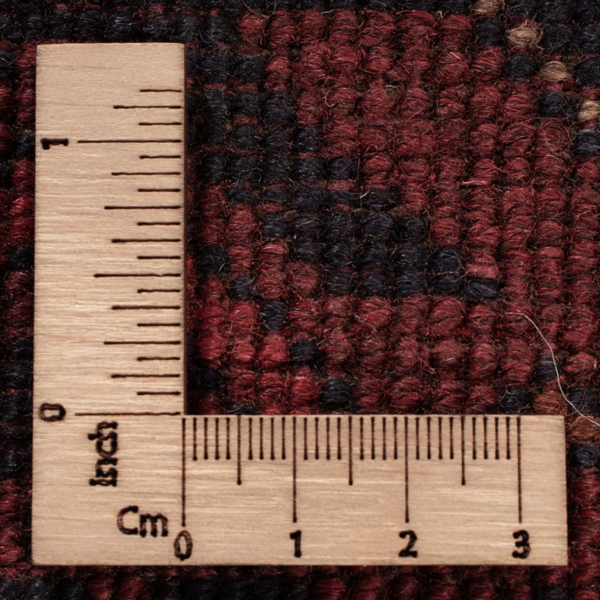 Afghansk matta - Kunduz - 198 x 130 cm - mörkröd