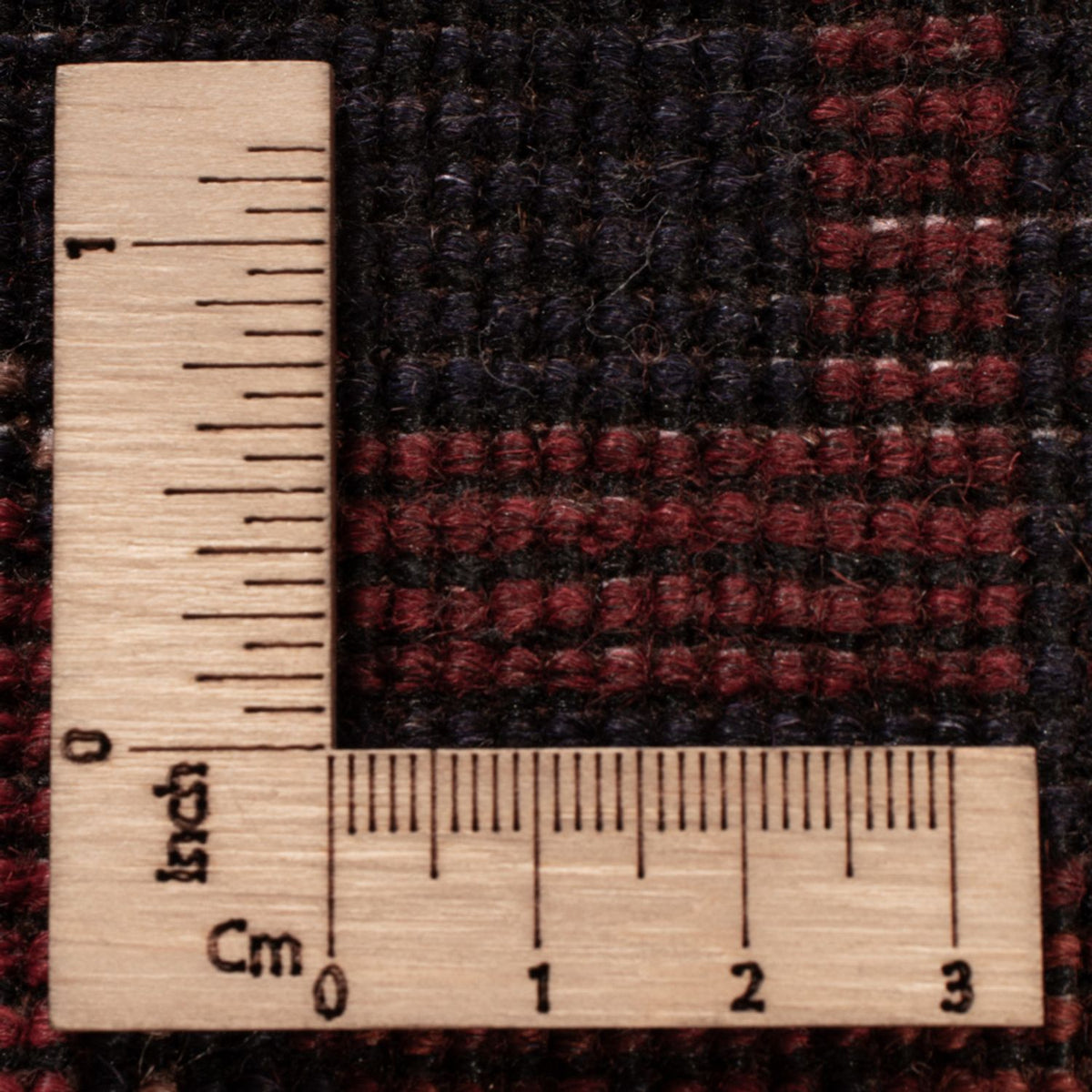 Afghansk matta - Kunduz - 193 x 127 cm - mörkröd