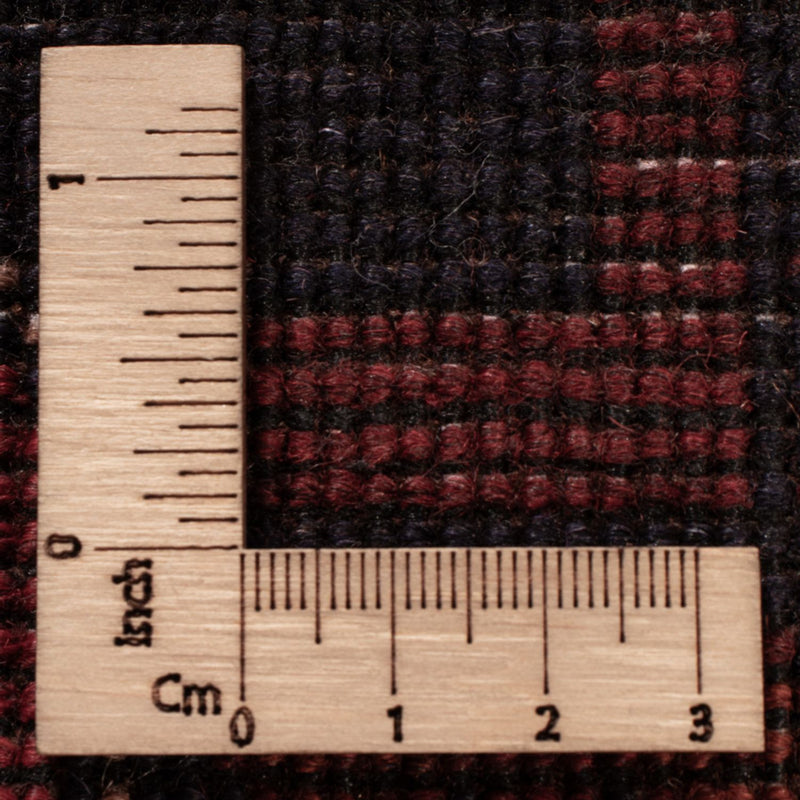 Afghansk matta - Kunduz - 193 x 127 cm - mörkröd