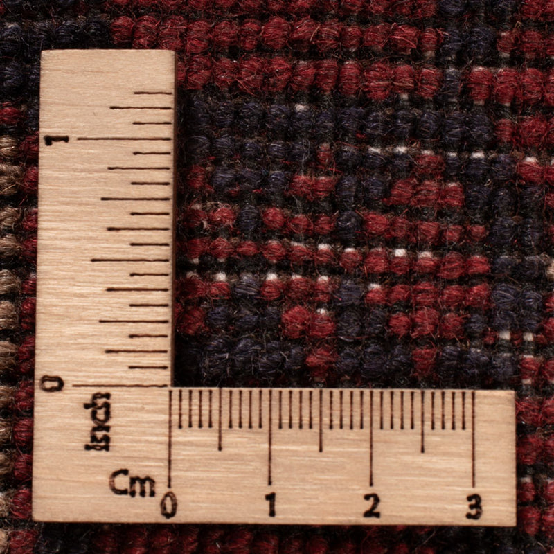 Afghansk matta - Kunduz - 196 x 121 cm - mörkröd