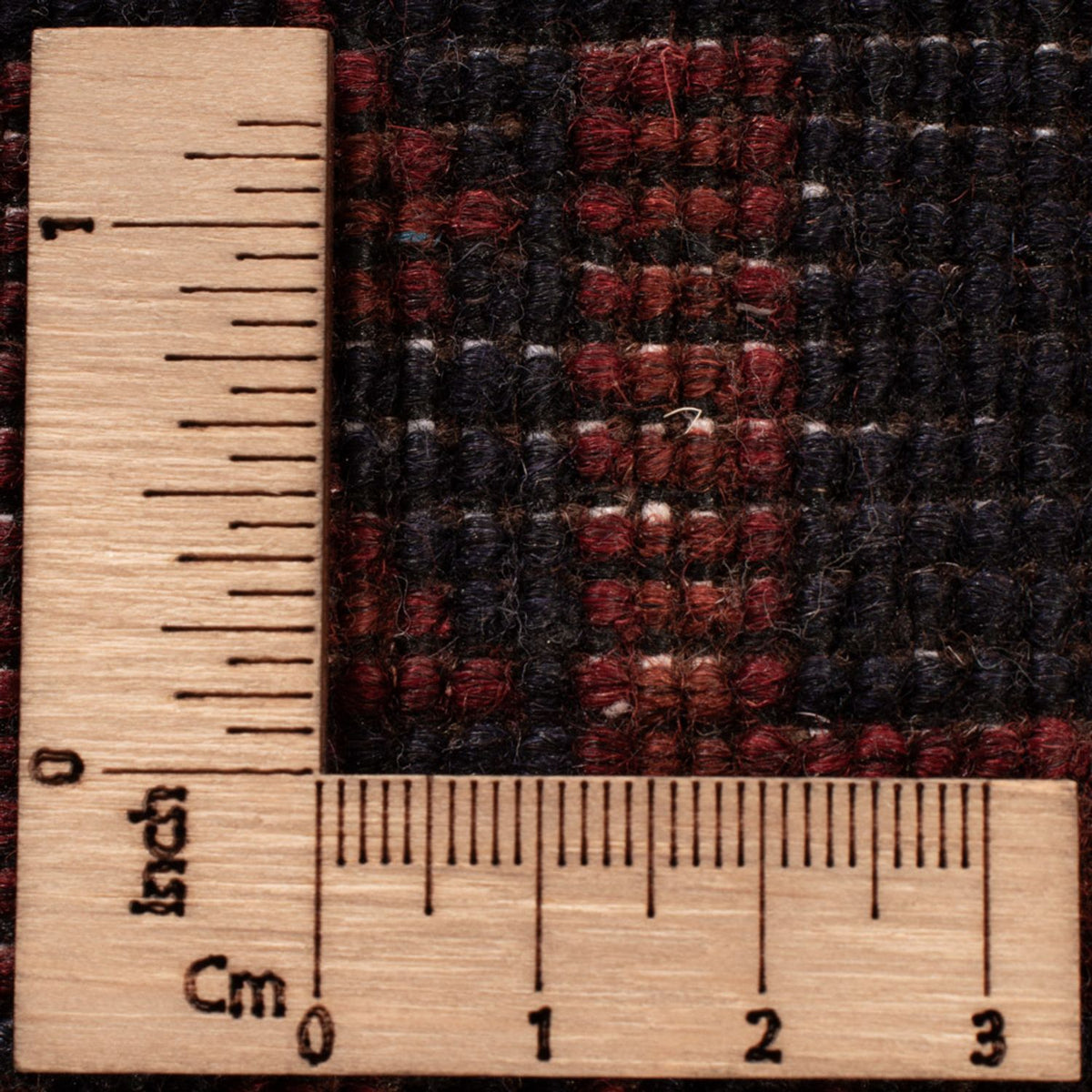 Afghansk matta - Kunduz - 192 x 127 cm - mörkröd