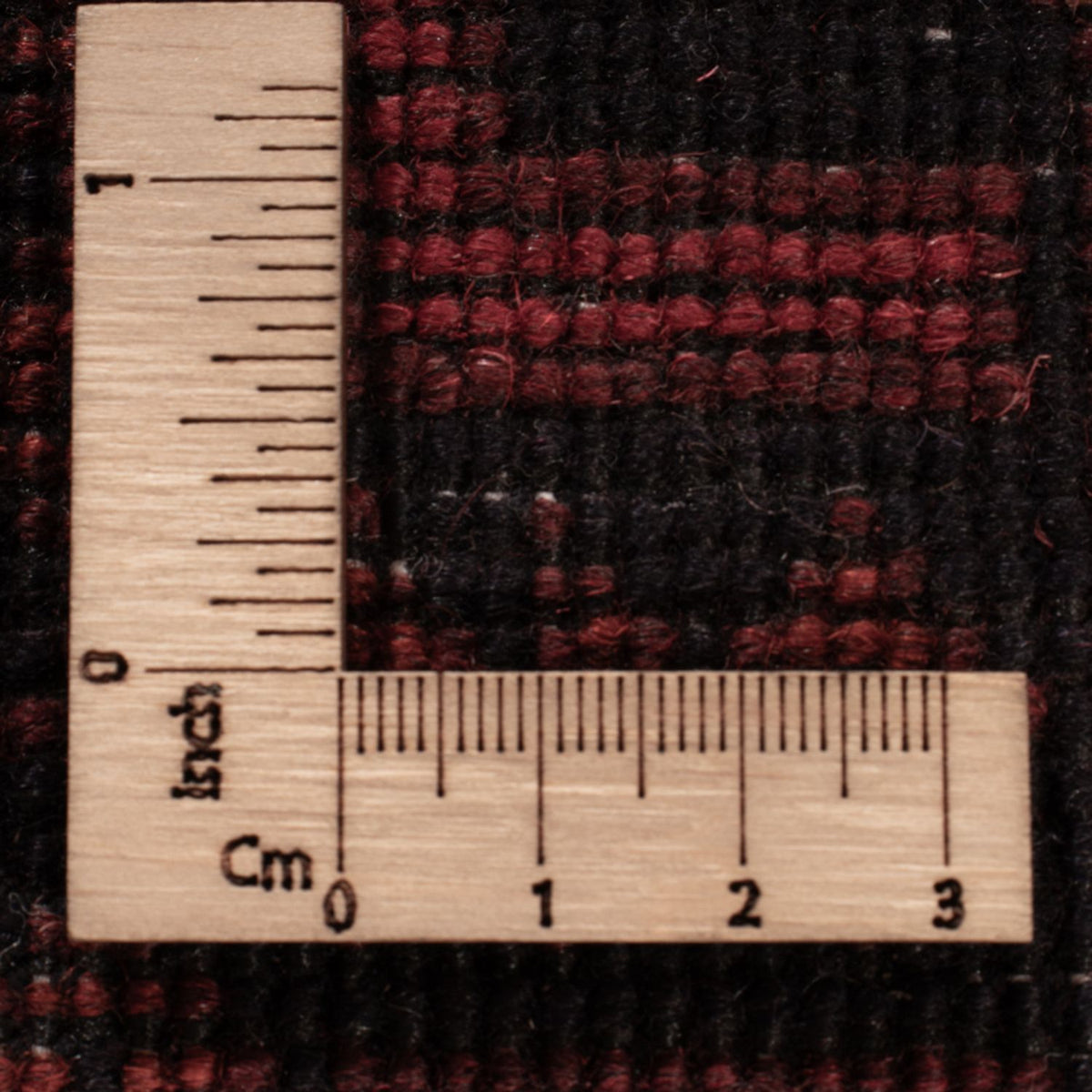 Afghansk matta - Kunduz - 195 x 125 cm - mörkröd