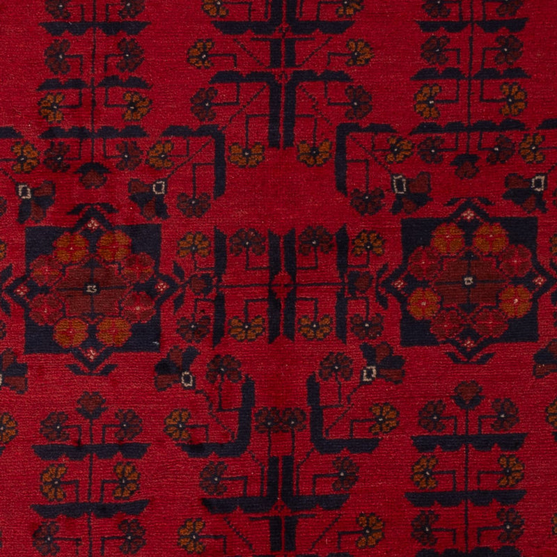 Afghansk matta - Kunduz - 189 x 129 cm - mörkröd
