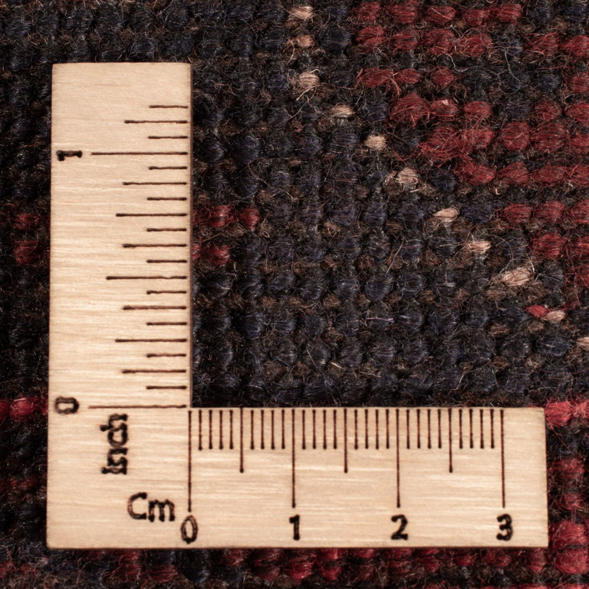 Afghansk matta - Kunduz - 189 x 129 cm - mörkröd