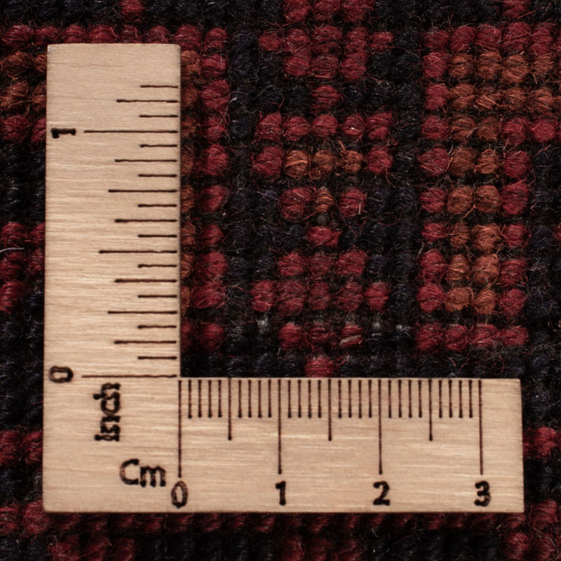 Afghansk matta - Kunduz - 198 x 129 cm - mörkröd