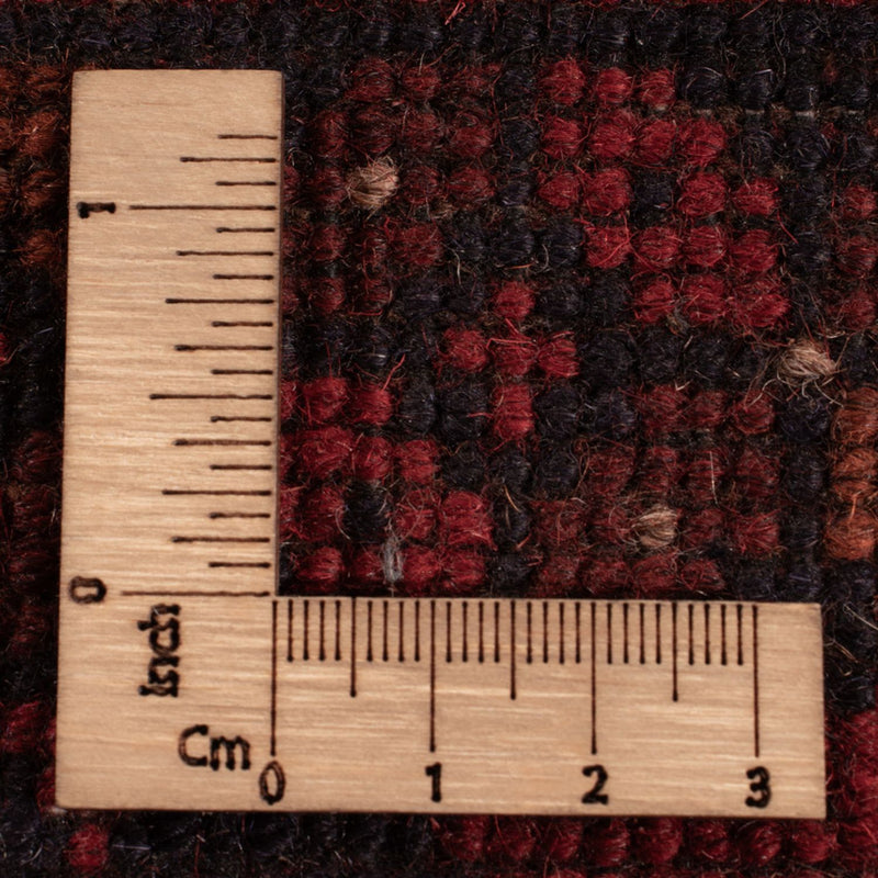 Afghansk matta - Kunduz - 195 x 125 cm - mörkröd