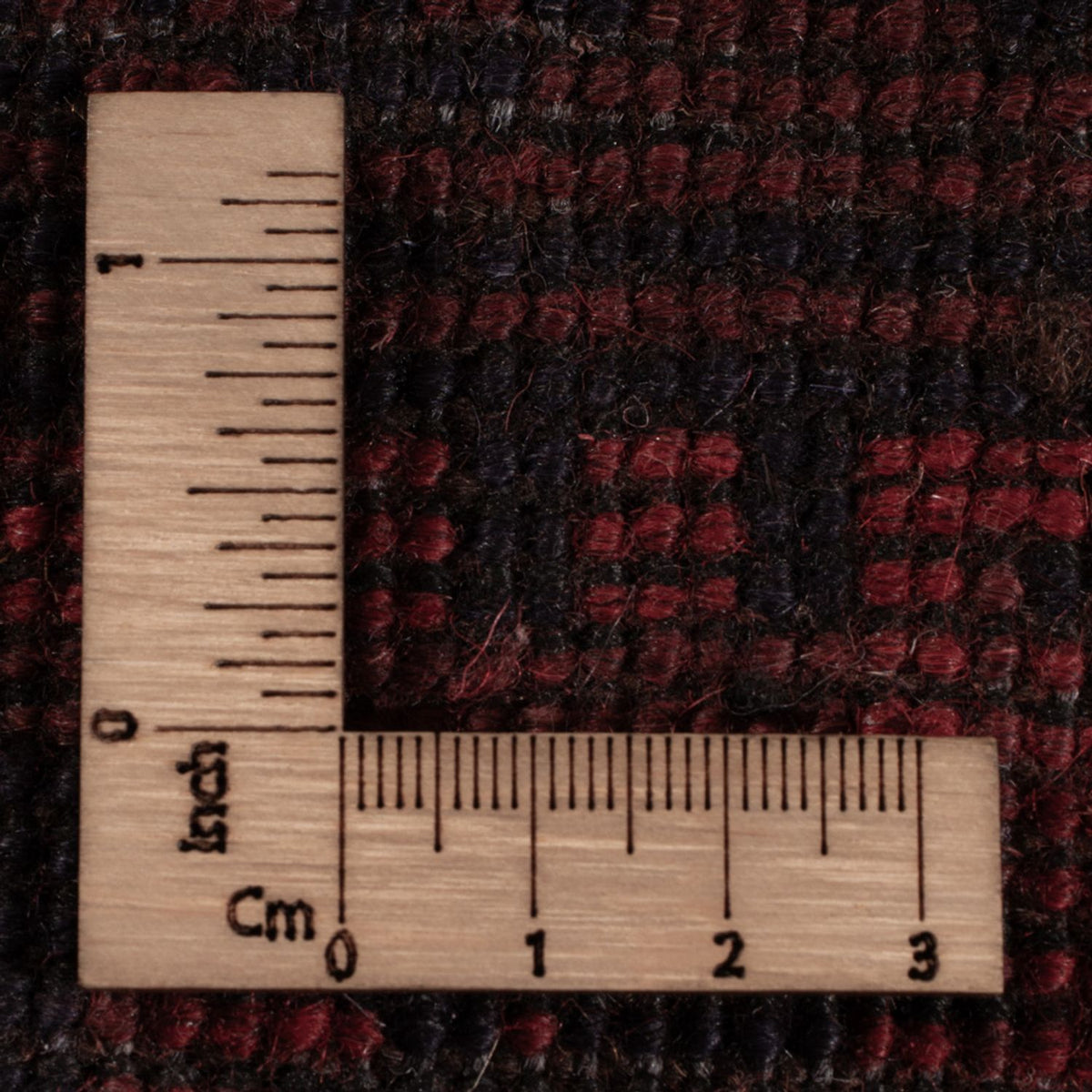 Afghansk matta - Kunduz - 190 x 128 cm - mörkröd