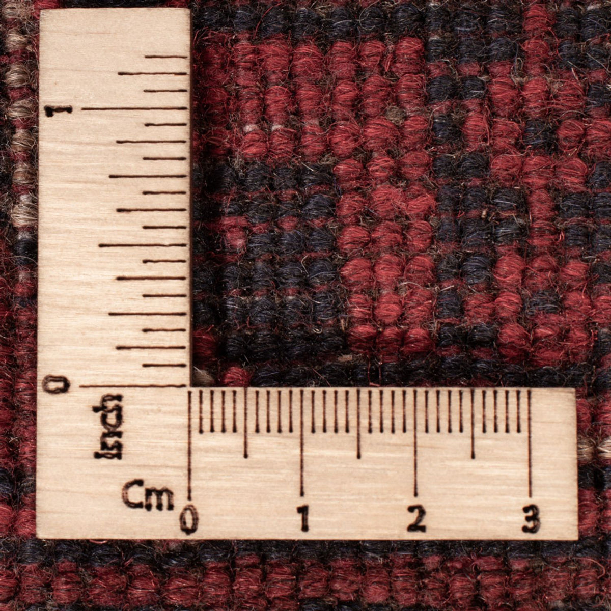 Afghansk matta - Kunduz - 201 x 130 cm - mörkröd