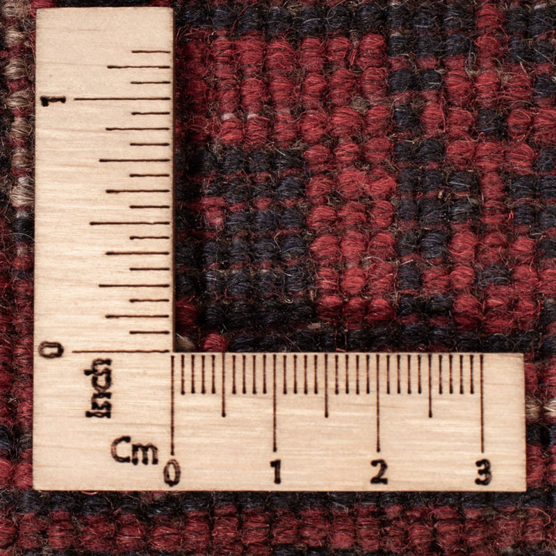 Afghansk matta - Kunduz - 201 x 130 cm - mörkröd