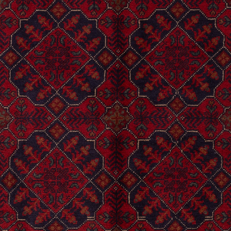 Afghansk matta - Kunduz - 196 x 123 cm - mörkröd