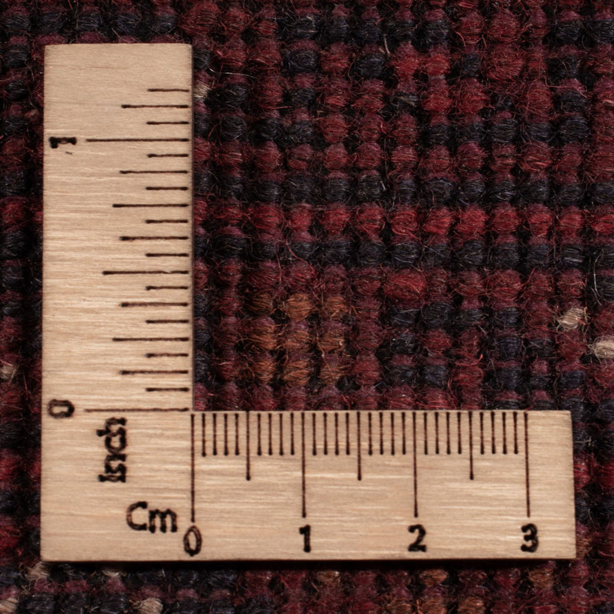 Afghansk matta - Kunduz - 196 x 123 cm - mörkröd