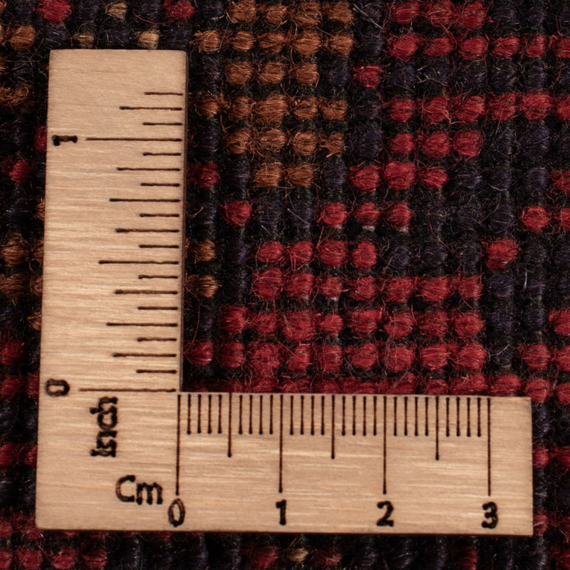 Afghansk matta - Kunduz - 193 x 124 cm - mörkröd