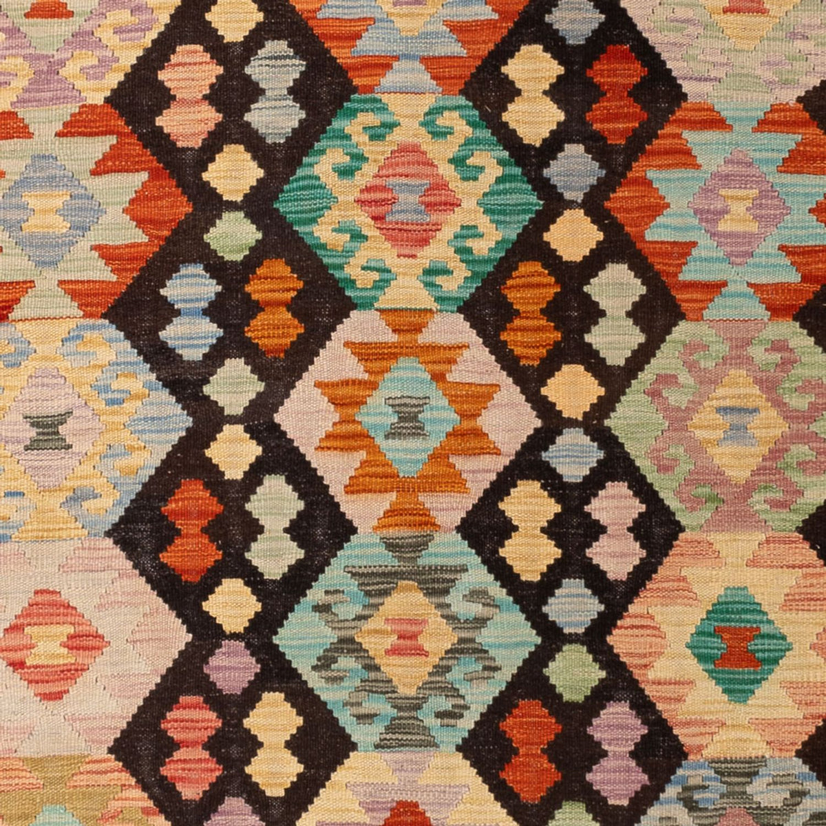 Kelim Carpet - Splash - 290 x 203 cm - flerfärgad