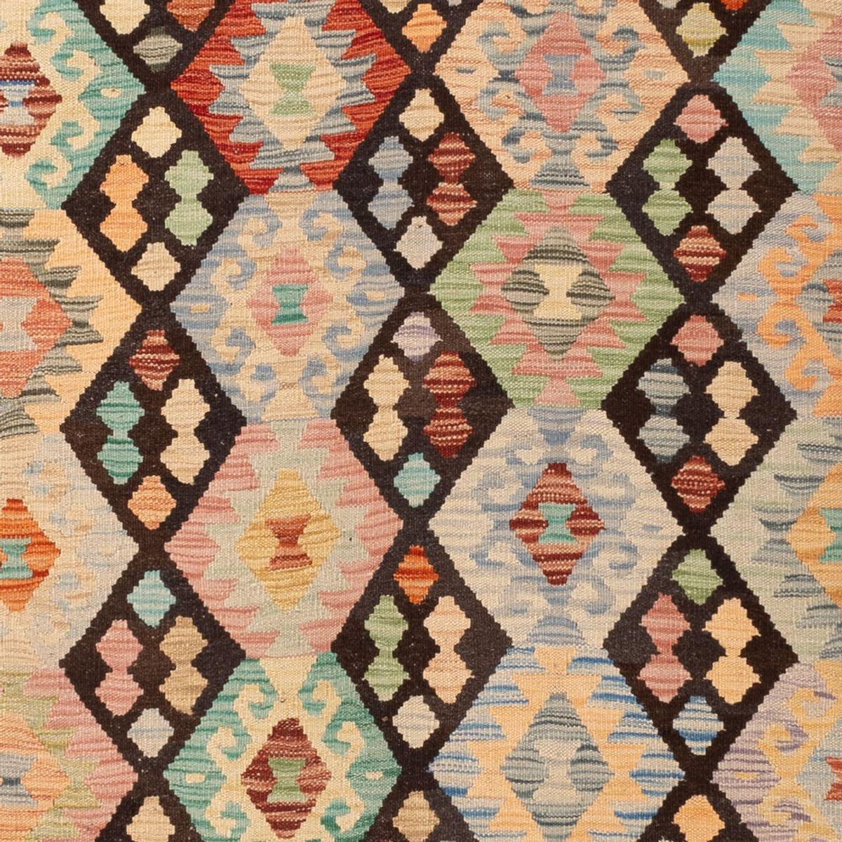 Kelim Carpet - Splash - 299 x 198 cm - flerfärgad