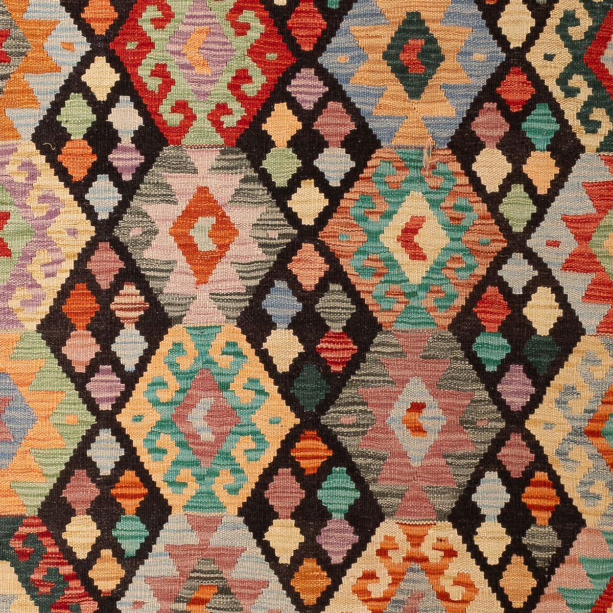 Kelim Carpet - Splash - 298 x 201 cm - flerfärgad