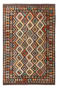 Kelim Carpet - Splash - 301 x 194 cm - flerfärgad
