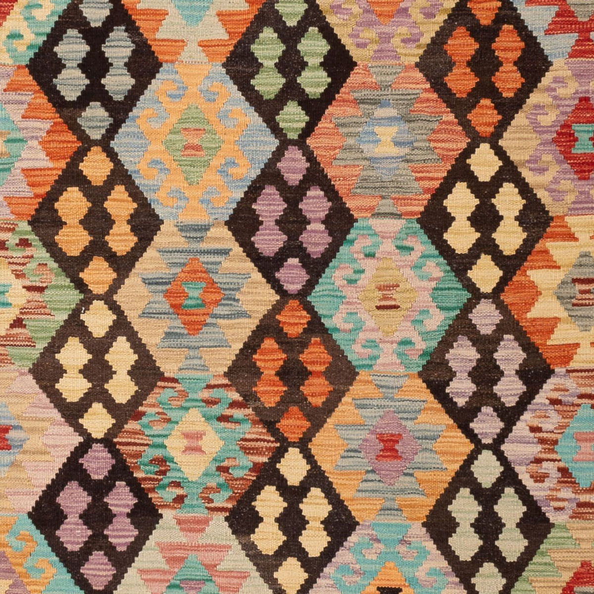 Kelim Carpet - Splash - 296 x 208 cm - flerfärgad